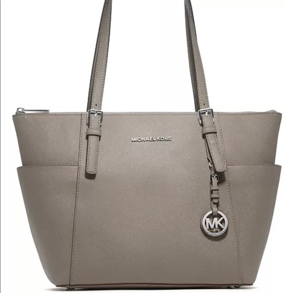 Michael Kors Jet Set Large Crossgrain Leather Tote - Picture 1 of 6